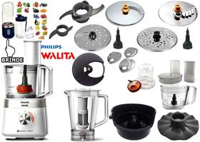 Multiprocessador 1000w 127v com 2 Anos Garantia com 21 Itens cortesia mini Blender azul
