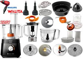Multiprocessador 1000w 220v 21 Itens 2 Anos Garantia Walita com Cortesia Secador Vermelho