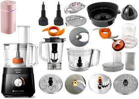 Multiprocessador 1000w 220v acompanha 21 Itens com 2 Anos de Garantia cortesia umidificador rosa