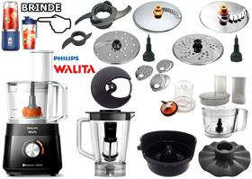 Multiprocessador 1000w 220v com 2 Anos Garantia com 21 Itens HR7304 cortesia mini Blender azul