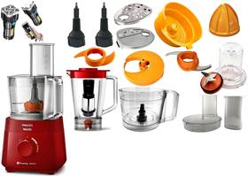 Multiprocessador 127V 600w com 17 Itens com 2 Anos Garantia com cortesia lanterna