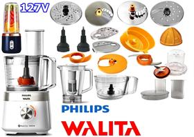 Multiprocessador 127v de 1000w com 2 Anos Garantia com 21 Itens cortesia mini blender