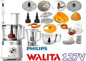 Multiprocessador 127v de 1000w com 2 Anos Garantia com 21 Itens cortesia Mixer branco 400w 127v