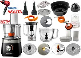 Multiprocessador 220V 1000w 21 Itens 2 Anos Garantia Walita Cortesia Secador Vermelho