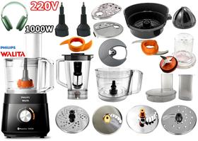 Multiprocessador 220v 1000w com 21 Itens com 2 Anos Garantia PHILIPS WALITA cortesia fone P9 verde