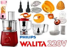 Multiprocessador 220v contendo 17 Itens com 2 Anos Garantia de 600w com cortesia blender pink