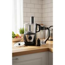 Multiprocessador 4 em 1 Preto 1000W Potente Cortes Preciso Multiprocessador 4 em 1 Preto 1000W Potente Cortes Preciso