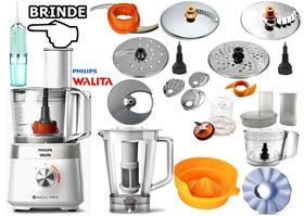 Multiprocessador branco de 127V 1000W com 21 Itens com 2 Anos Garantia cortesia irrigador bucal