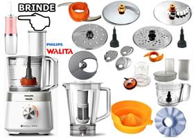 Multiprocessador branco de 127V com 21 Itens com 2 Anos Garantia 1000W cortesia irrigador bucal