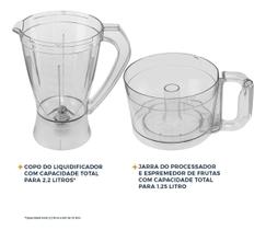 Multiprocessador britânia Bmp900 1000w 3 em 1 inox Preto