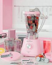 Multiprocessador Britânia Rosa 12 em 1 Rosa 1000W - Cor Rosa