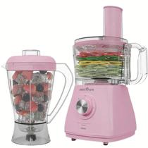 Multiprocessador Com Liquidificador Britânia 1000W 12 Em 1 Rosa 127V Multiprocessador Com Liquidificador Britânia 1000W 12 Em 1 Rosa 127V