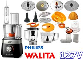 Multiprocessador de 127v por 1000w com 2 Anos Garantia com 21 Itens cortesia irrigador bucal branco