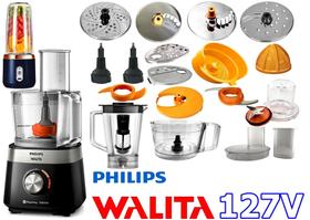 Multiprocessador de 127v por 1000w com 2 Anos Garantia com 21 Itens cortesia mini blender azul