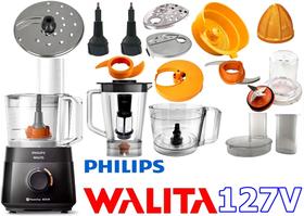 Multiprocessador de 600w de 127v contendo 18 Itens com 2 Anos Garantia com disco inox fatiador 2,4mm