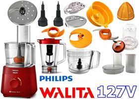 Multiprocessador de 600w de 127v contendo 18 Itens com 2 Anos Garantia E disco inox fatiador 2,4mm