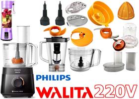 Multiprocessador de 600w de 220v contendo 17 Itens com 2 Anos Garantia com cortesia blender roxo