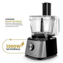 Multiprocessador de Alimentos Britânia 1300W Preto 5 em 1 - 110v OU 220V Multiprocessador de Alimentos Britânia 1300W Preto 5 em 1 - 110v OU 220V