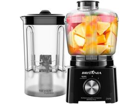Multiprocessador de Alimentos Britânia Preto - Compacto BMP950P Plus 2 em 1 250W