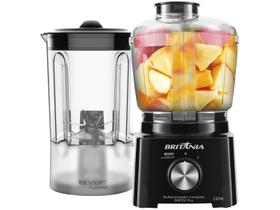 Multiprocessador de Alimentos Britânia Preto - Compacto BMP950P Plus 2 em 1 250W