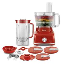 Multiprocessador de Alimentos Philco 1700w 9 em 1 Vermelho 110V ou 220v