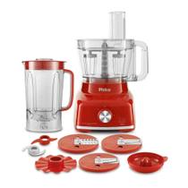 Multiprocessador de Alimentos Philco 9 em 1 1700w Vermelho 127v ou 220v Multiprocessador de Alimentos Philco 9 em 1 1700w Vermelho 127v ou 220v