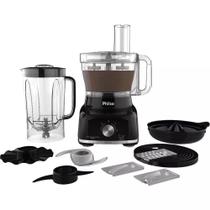 Multiprocessador Philco 1400W 3,2L Preto 110V Multifuncional Lâminas Aço Inox