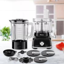 Multiprocessador Philco 9 Em 1 Vidro Copo de Vidro Preto 1700w 127V