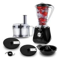 Multiprocessador Philco All In One Citrus 1000W 5 em 1, 2 Velocidades + Pulsar, Preto Multiprocessador Philco All In One Citrus 1000W 5 em 1, 2 Velocidades + Pulsar, Preto