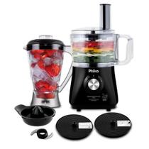 Multiprocessador Philco All In One Citrus 1000W 5 em 1 - 2 Velocidades + Pulsar, Preto Multiprocessador Philco All In One Citrus 1000W 5 em 1 - 2 Velocidades + Pulsar, Preto