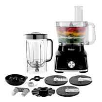 Multiprocessador Philco PMP1600P 9 em 1 2 velocidades 1700W - Preto Multiprocessador Philco PMP1600P 9 em 1 2 velocidades 1700W - Preto
