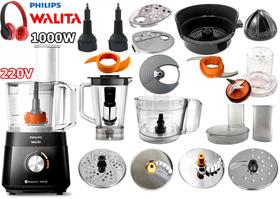 MULTIPROCESSADOR PHILIPS WALITA Com 2 Anos Garantia 21 Itens 1000w 220v Cortesia Fone Vermelho