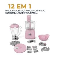 Multiprocessador Rosa Britânia 12 em 1 1000W 127V Multiprocessador Rosa Britânia 12 em 1 1000W 127V