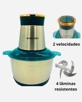 Multiprocessador Triturador de Carne 2 Litros 220V Alimentos Legumes Moedor de alimentos