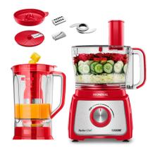 Multiprocessador Turbo Chef 7 em 1 Mondial Vermelho 1000W MPN-01-RE Multiprocessador Turbo Chef 7 em 1 Mondial Vermelho 1000W MPN-01-RE