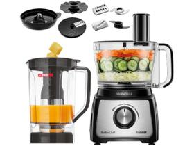 Multiprocessador Turbo Chef 9 em 1 Mondial Preto 1000W MPN-01-BF Multiprocessador Turbo Chef 9 em 1 Mondial Preto 1000W MPN-01-BF