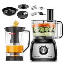 Multiprocessador Turbo Chef 9 em 1 Mondial Preto 1000W MPN-01-BF Multiprocessador Turbo Chef 9 em 1 Mondial Preto 1000W MPN-01-BF