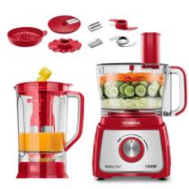 Multiprocessador Turbo Chef 9 em 1 Mondial Vermelho 1000W MPN-01-RF Multiprocessador Turbo Chef 9 em 1 Mondial Vermelho 1000W MPN-01-RF