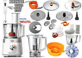 Multiprocessador versão branco de 1000w com 21 Itens com 2 Anos Garantia 220v RI7303 cortesia mix br
