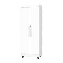 Multiuso / Armário / Roupeiro / organizador / Sapateira TEX com Chave 02 Portas e 05 Repartições Cor Branco Fosco