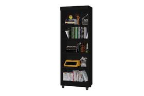 Multiuso / Armário /Sapateira / Estante / Livreiro ASP Retrô com 04 Prateleiras Cor Preto Multiuso / Armário /Sapateira / Estante / Livreiro ASP Retrô com 04 Prateleiras Cor Preto