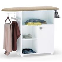Multiuso Balcão Marini Tábua de Passar Roupa 1 Porta Branco - Bela Móveis