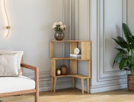 Multiuso berlim 3p cinamomo, cristaleira de canto para sala cozinha, armario para qualquer ambiente Multiuso berlim 3p cinamomo, cristaleira de canto para sala cozinha, armario para qualquer ambiente