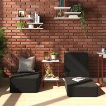 Multiuso Colchão 3 em 1 Portátil Colchonete Macio Confortável - Puff - Sofá - Preto