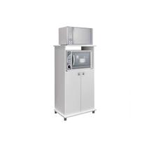 Multiuso de Cozinha Balcão AM1010 c/ 2 Portas e Nicho p/ Microondas Branco - Movelbento