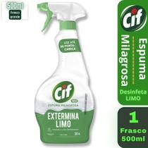 Multiuso Desinfeta e Extermina Limo Cif Espuma Milagrosa Frasco 500ml Borrifador Multiuso Desinfeta e Extermina Limo Cif Espuma Milagrosa Frasco 500ml Borrifador