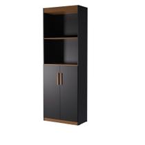 Multiuso Flex 2 Portas Preto/Nature Potenza Móveis Multiuso Flex 2 Portas Preto/Nature Potenza Móveis