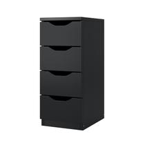 Multiuso Gaveteiro 4 Gavetas Preto - Estilo e Funcionalidade para Seu Espaço AJLstore