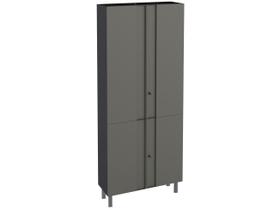 Multiuso Lavanderia Armário Multibox Aço 4 Portas c/Chave 80x193cm Preto/Cinza - Telasul Multiuso Lavanderia Armário Multibox Aço 4 Portas c/Chave 80x193cm Preto/Cinza - Telasul