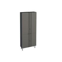 Multiuso Lavanderia Armário Multibox Aço 4 Portas c/Chave 80x193cm Preto/Cinza - Telasul Multiuso Lavanderia Armário Multibox Aço 4 Portas c/Chave 80x193cm Preto/Cinza - Telasul